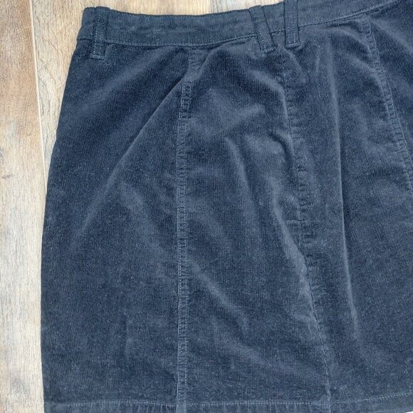 YMI Windsor Womens Size 13/31 Stretch Corduroy Black Skirt Short Button Up - Picture 9 of 10